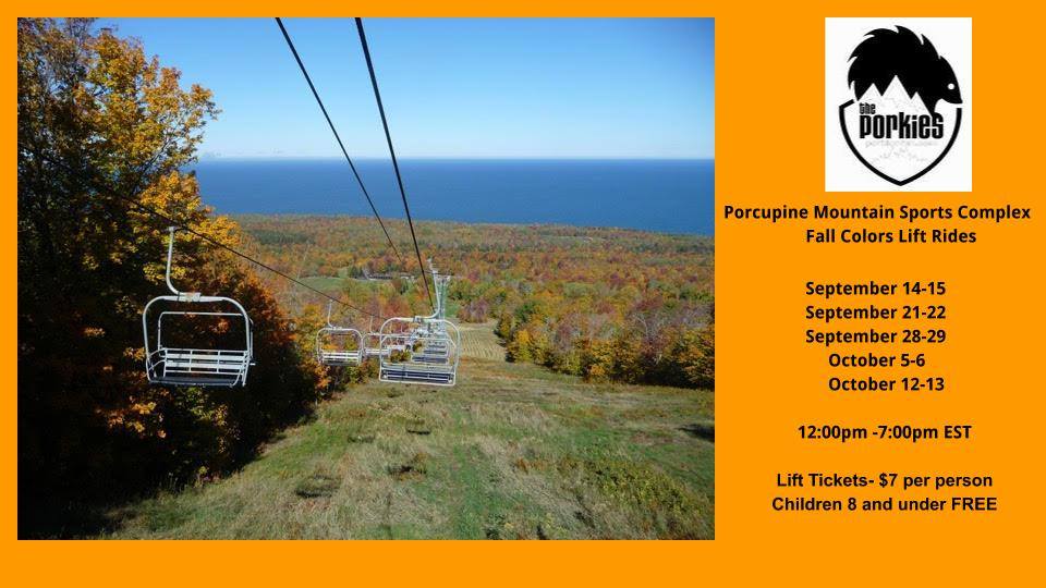 Fall Color Chair Lift Rides - Porcupine Mountain Ski Area